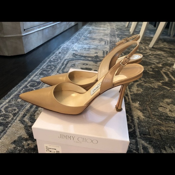 Jimmy Choo Gold Heels - Picture 4 of 12